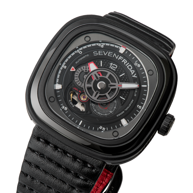 SEVENFRIDAY P3C/06 RACER III WITH LEATHER STRAP - Red Army Watches 