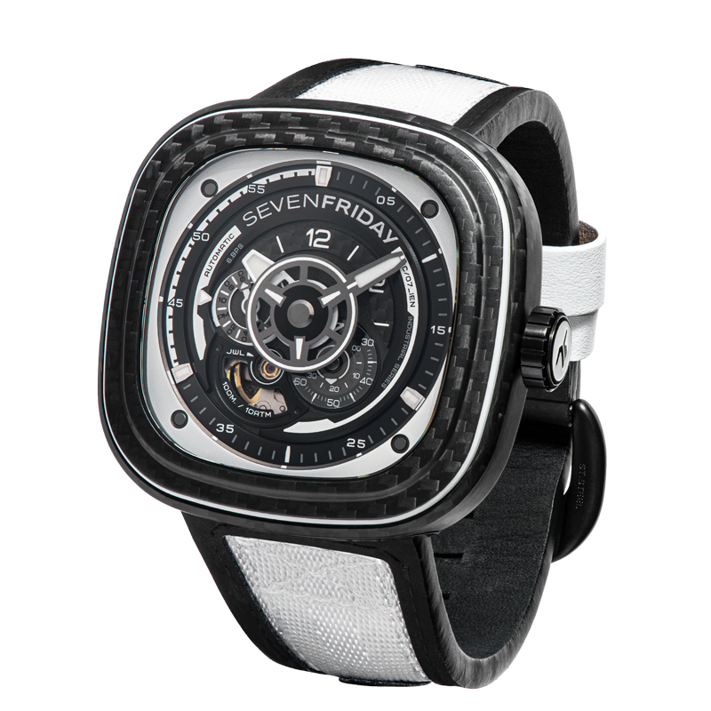 SEVENFRIDAY P3C/07 White Carbon - Red Army Watches Malaysia