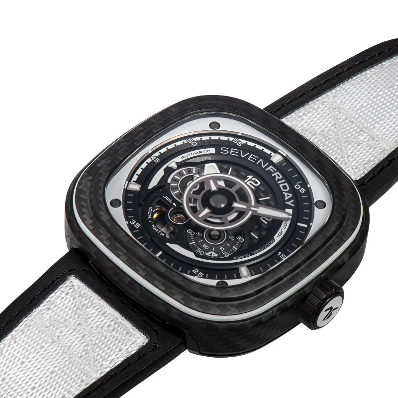 SEVENFRIDAY P3C/07 White Carbon - Red Army Watches Malaysia
