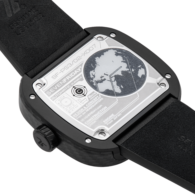 SEVENFRIDAY PS3/02 "RUBY CARBON" - Red Army Watches 