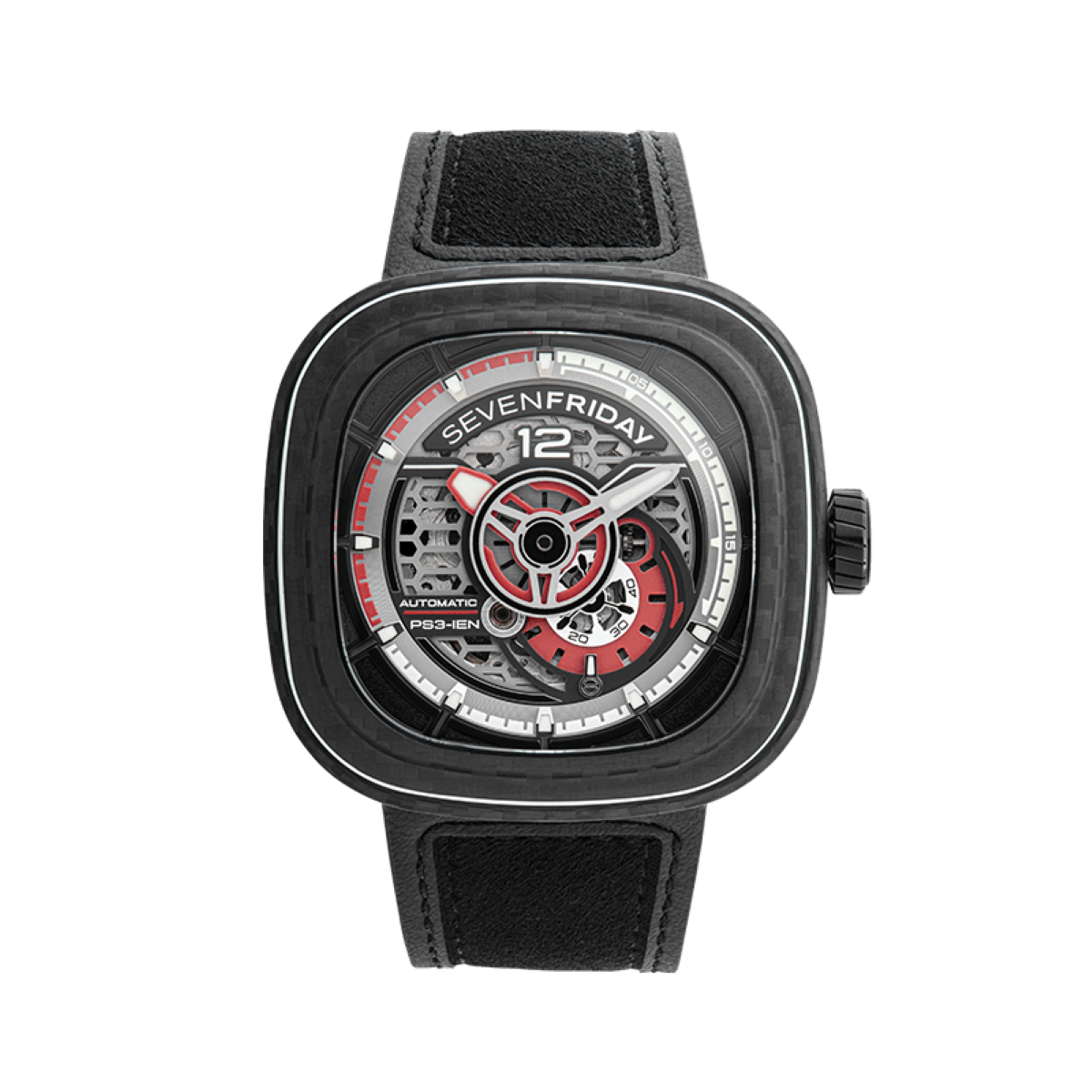 02 "RUBY CARBON" - Red Army Watches 