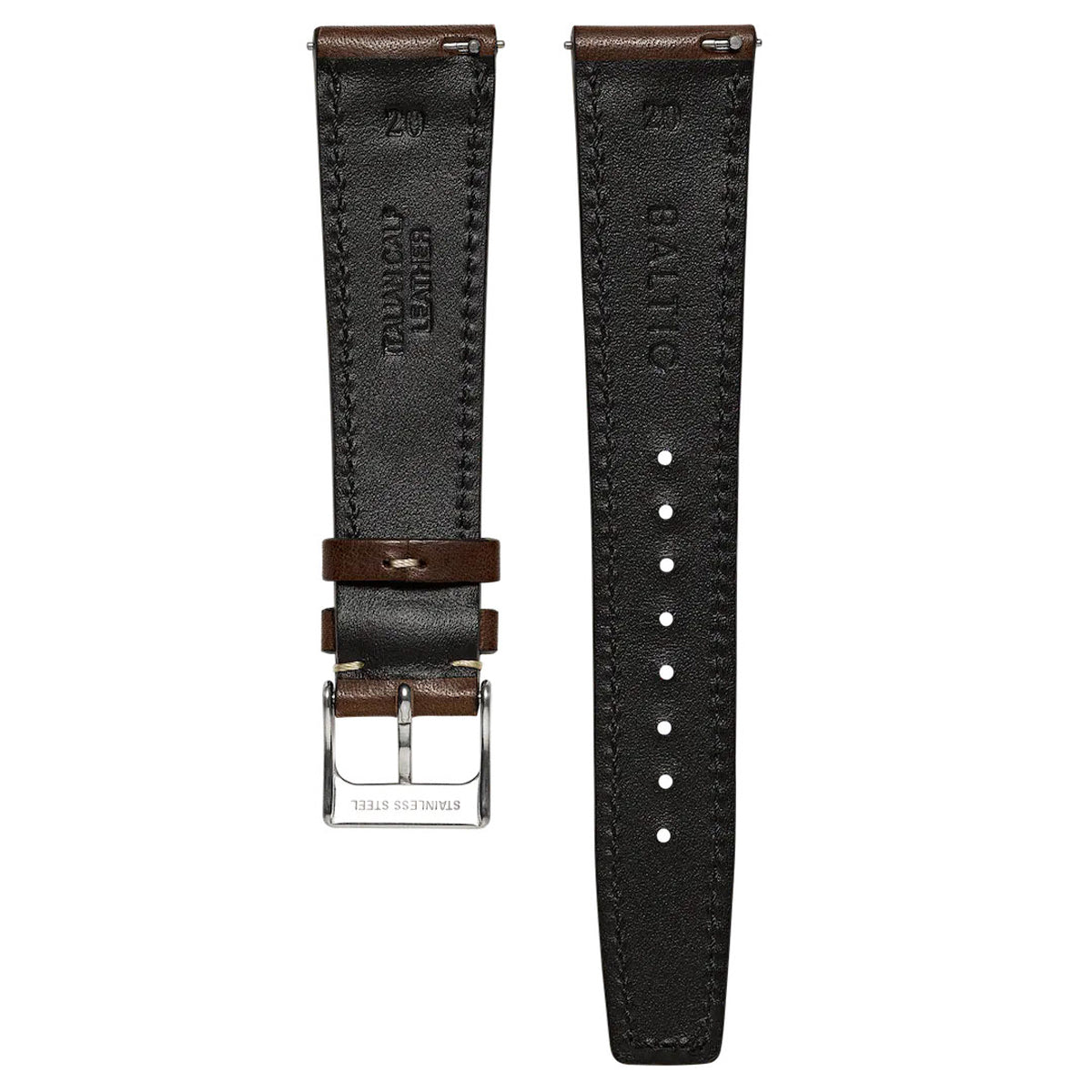 BALTIC STITCHED STRAP CHOCOLATE - Red Army Watches 