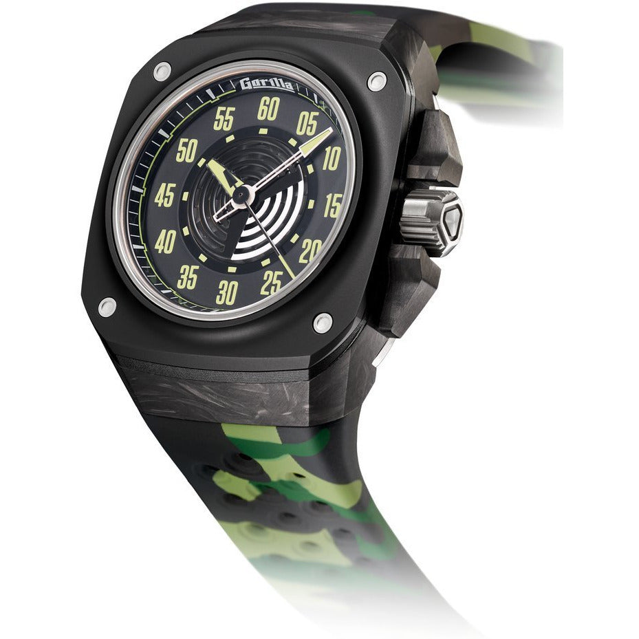 GORILLA Fastback Carbon Phantom Black - Red Army Watches Malaysia