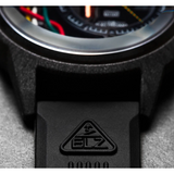 The ELECTRICIANZ Carbon Z 42mm with Black Rubber - Red Army Watches 