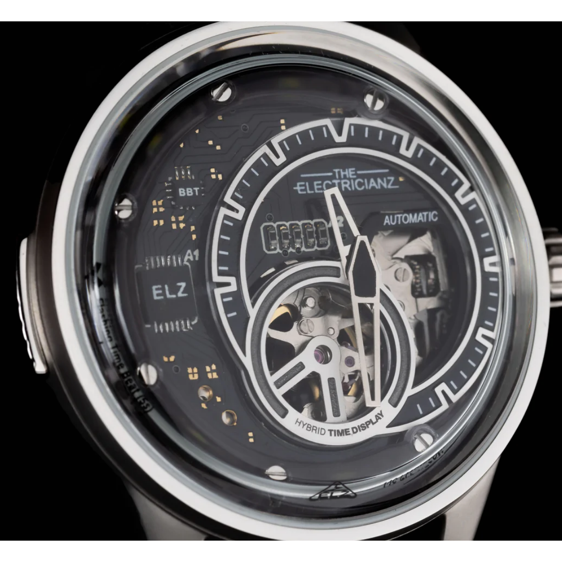 The ELECTRICIANZ Hybrid Automatic E-Code Gray - Red Army Watches 