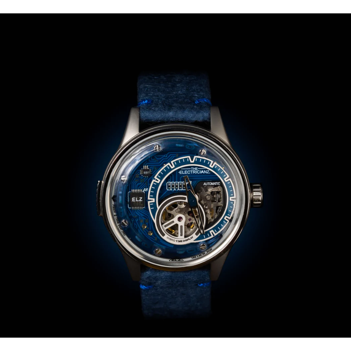 The ELECTRICIANZ Hybrid Automatic E-Blue - Red Army Watches 