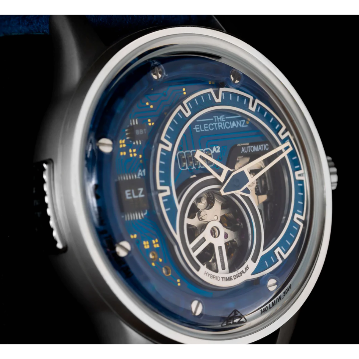 The ELECTRICIANZ Hybrid Automatic E-Blue - Red Army Watches 