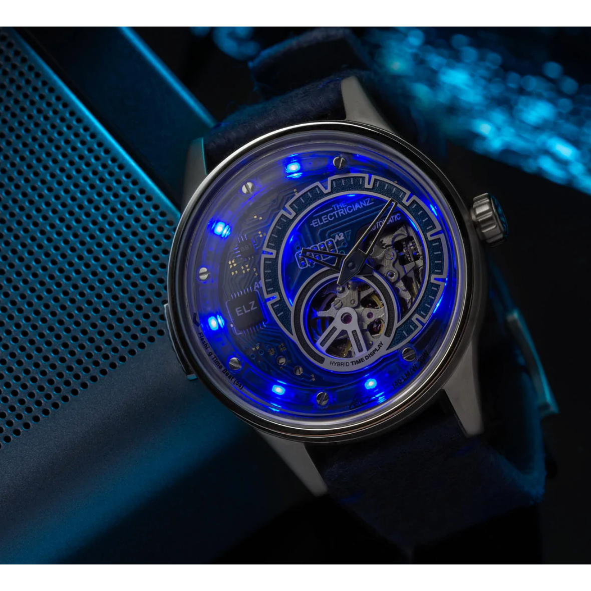 The ELECTRICIANZ Hybrid Automatic E-Blue - Red Army Watches 
