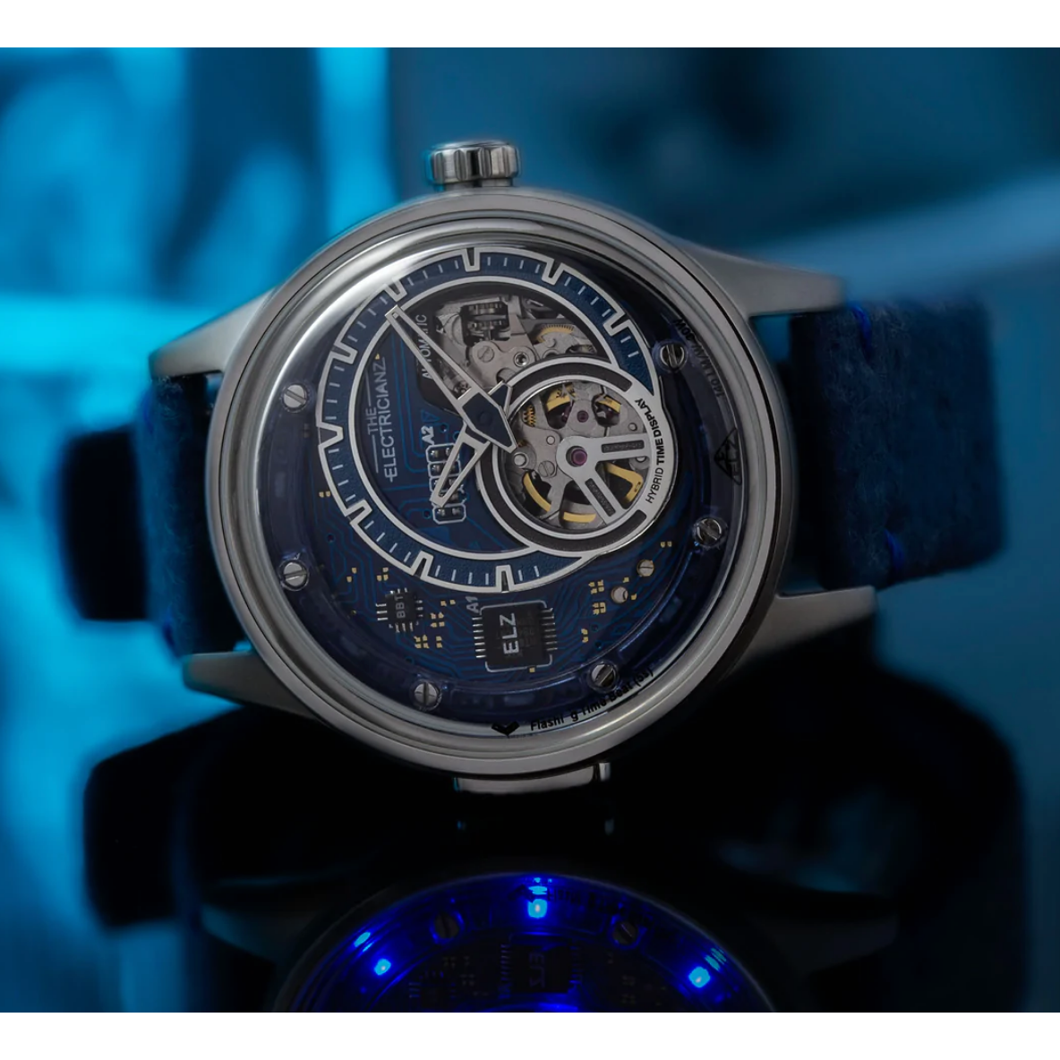 The ELECTRICIANZ Hybrid Automatic E-Blue - Red Army Watches 