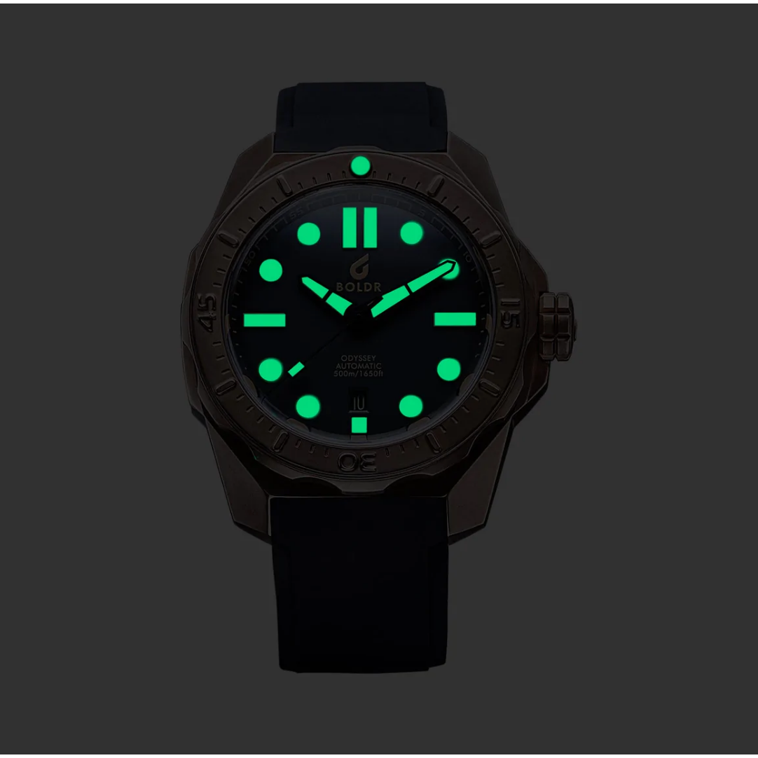 BOLDR Odyssey Bronze Coal Black - Red Army Watches 