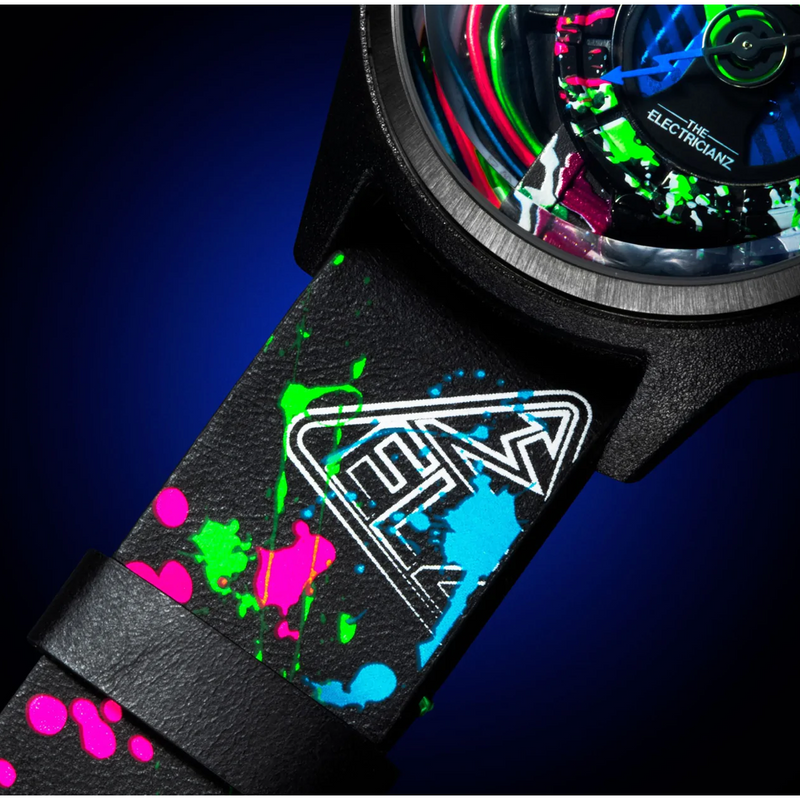 The ELECTRICIANZ Neon Z Black Limited Edition - Red Army Watches 