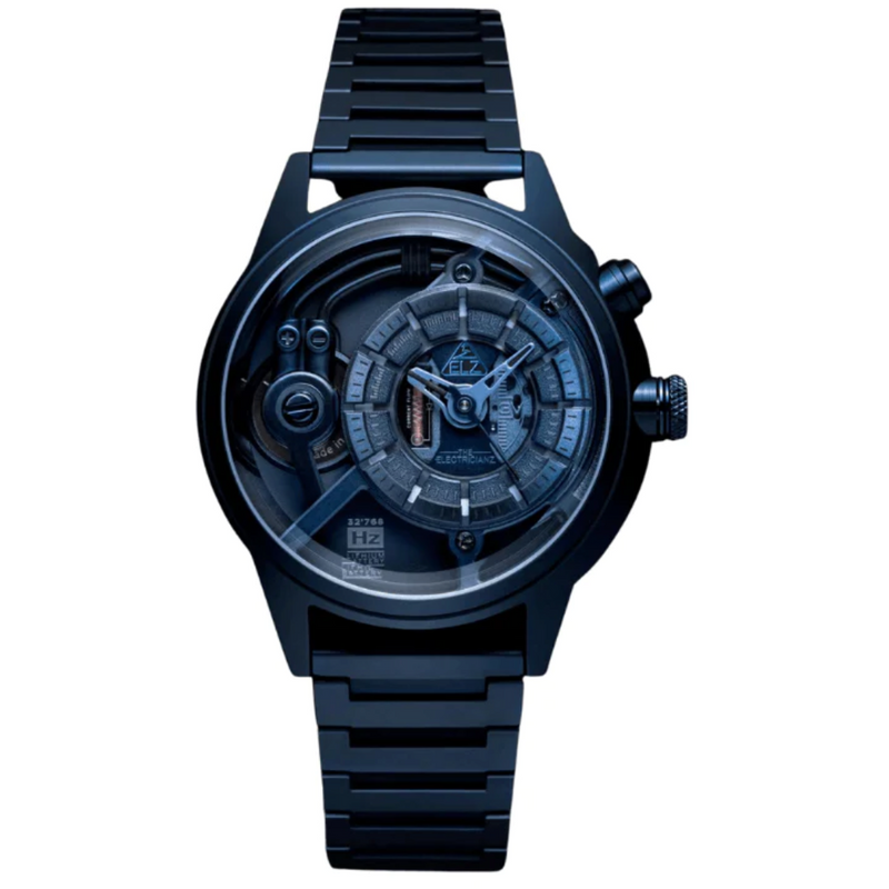 The ELECTRICIANZ Blue Z 45mm Blue Metal - Red Army Watches 