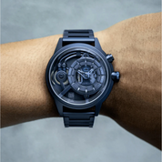 The ELECTRICIANZ Blue Z 45mm Blue Metal - Red Army Watches 