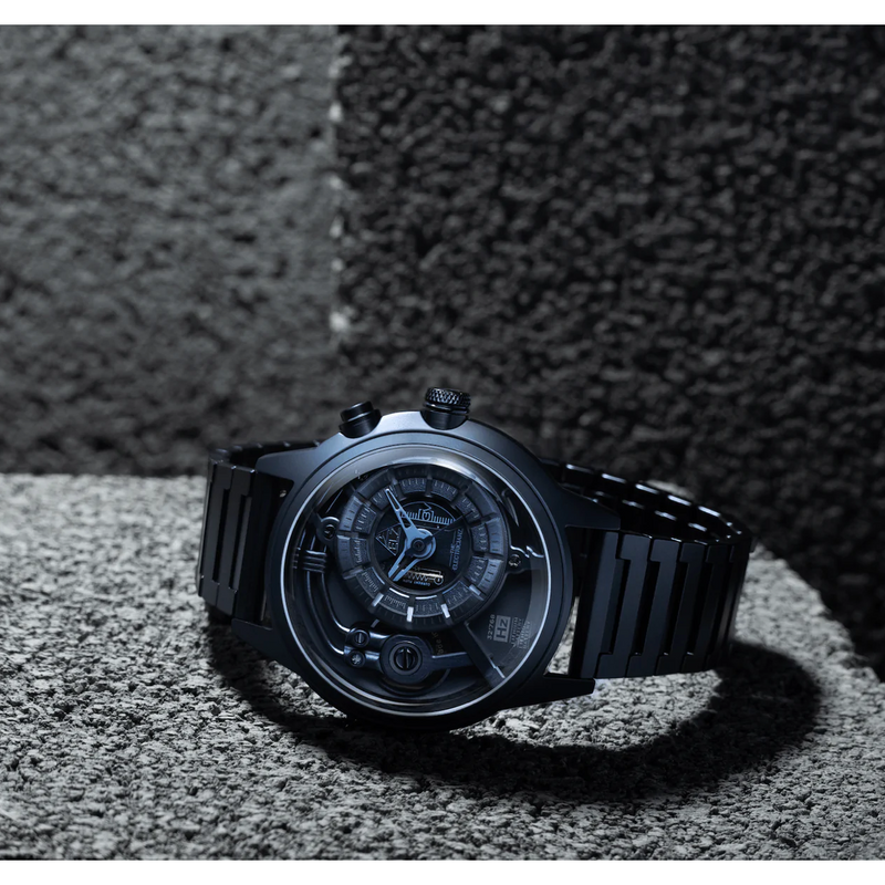 The ELECTRICIANZ Blue Z 45mm Blue Metal - Red Army Watches 