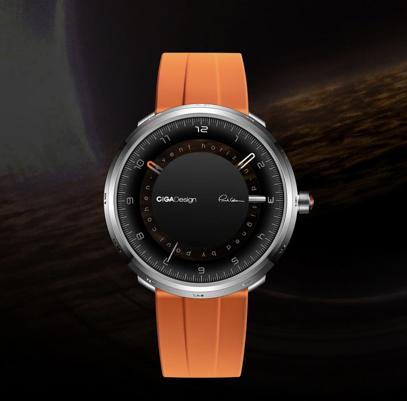 CIGA Design U-Series Black Hole Titanium Mechanical Watch (Orange) - Red Army Watches 