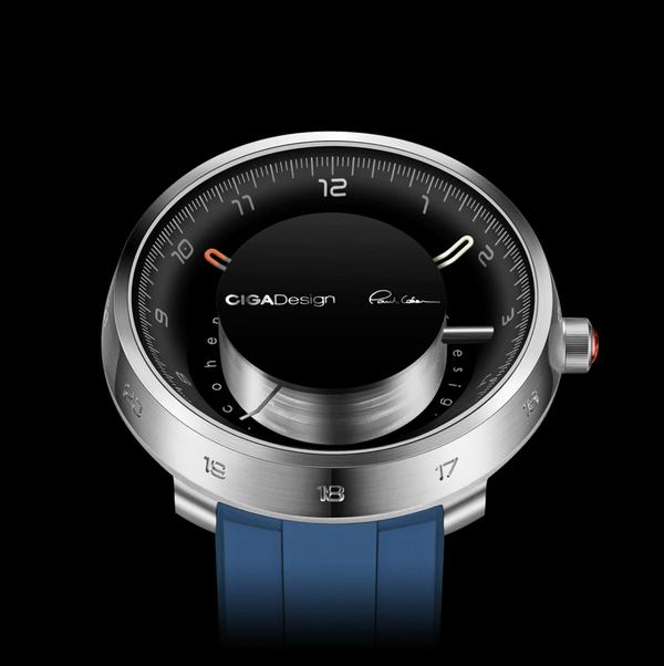 CIGA Design U-Series Black Hole Stainless Steel Mechanical Watch (Blue) - Red Army Watches 
