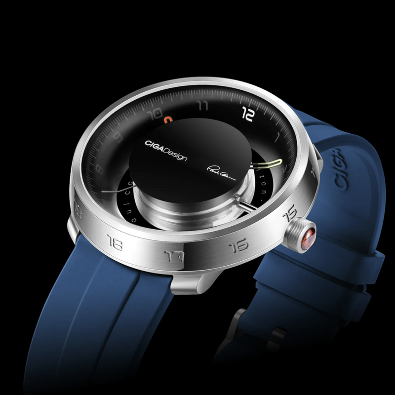 CIGA Design U-Series Black Hole Stainless Steel Mechanical Watch (Blue) - Red Army Watches 