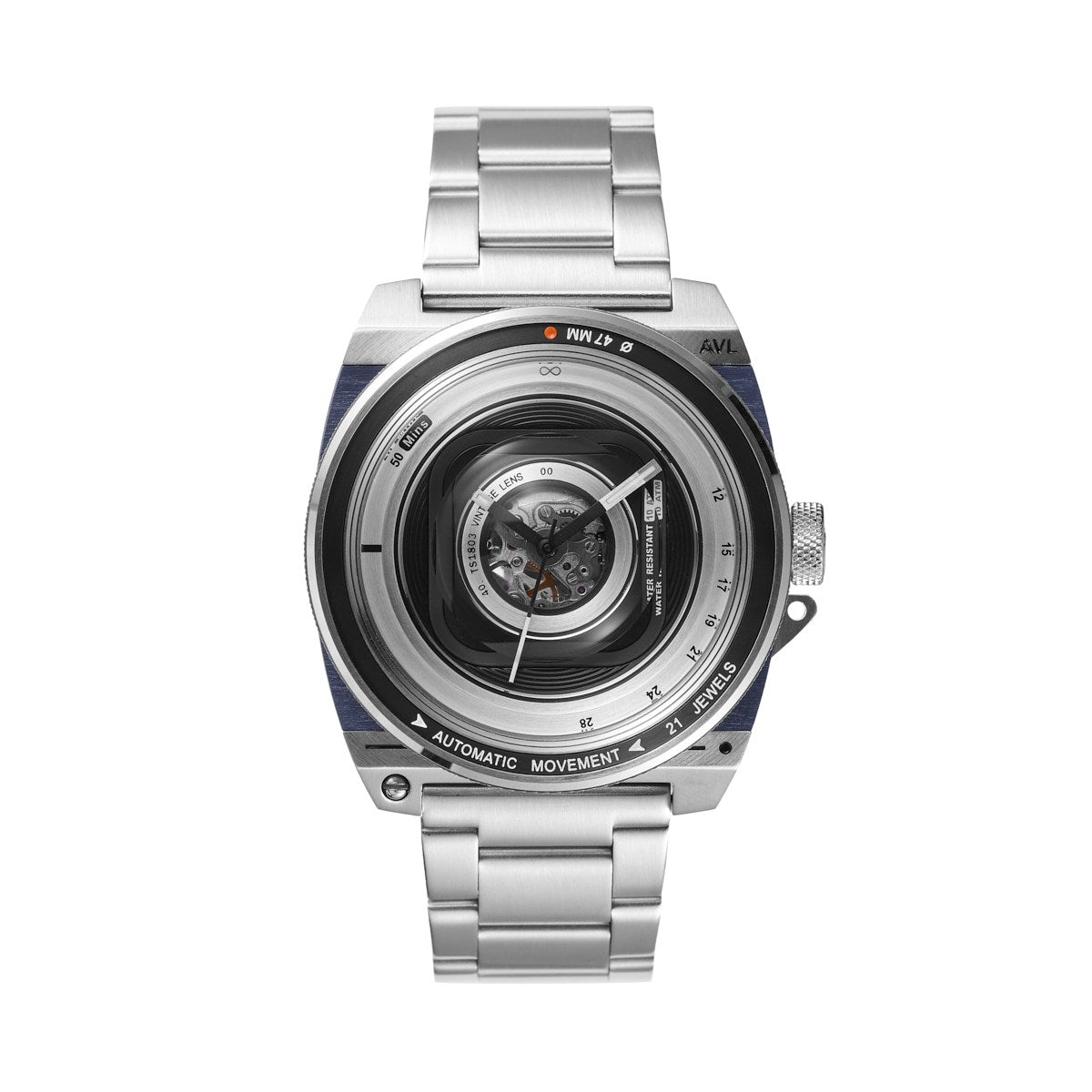 TACS Automatic Vintage Lens II - Shutter Silver - Red Army Watches 
