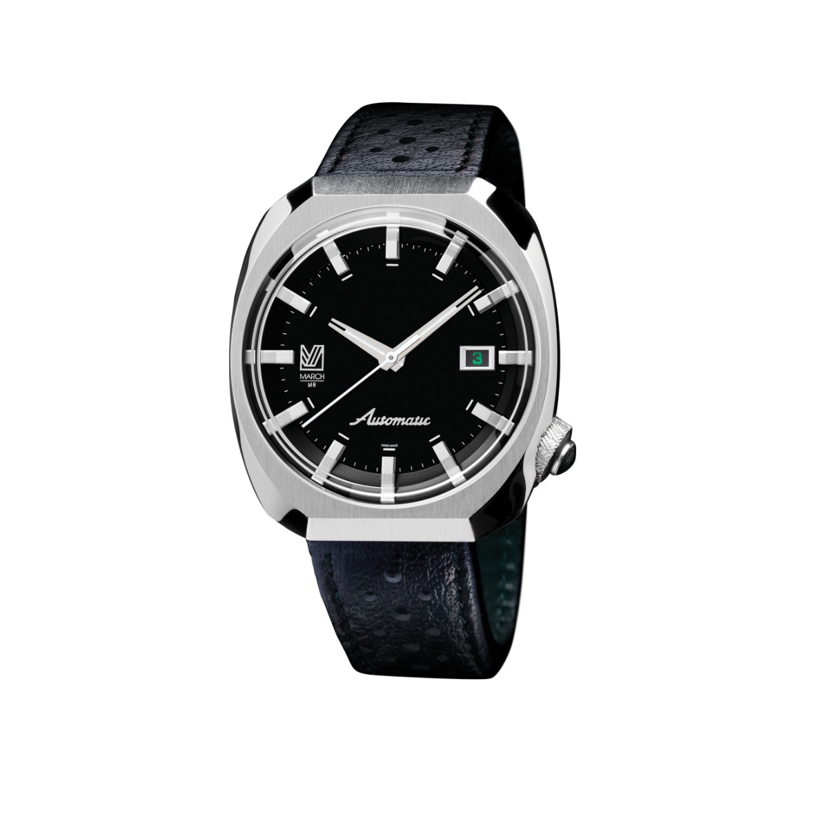 MARCH LA.B AM3 – Automatic Black 38mm - Red Army Watches 
