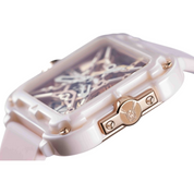 CIGA Design X-Series Ceramic Mechanical Skeleton Wristwatch Pink - Red Army Watches 