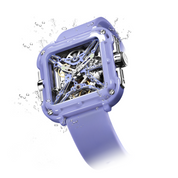 CIGA Design X-Series Ceramic Mechanical Skeleton Wristwatch Purple - Red Army Watches 