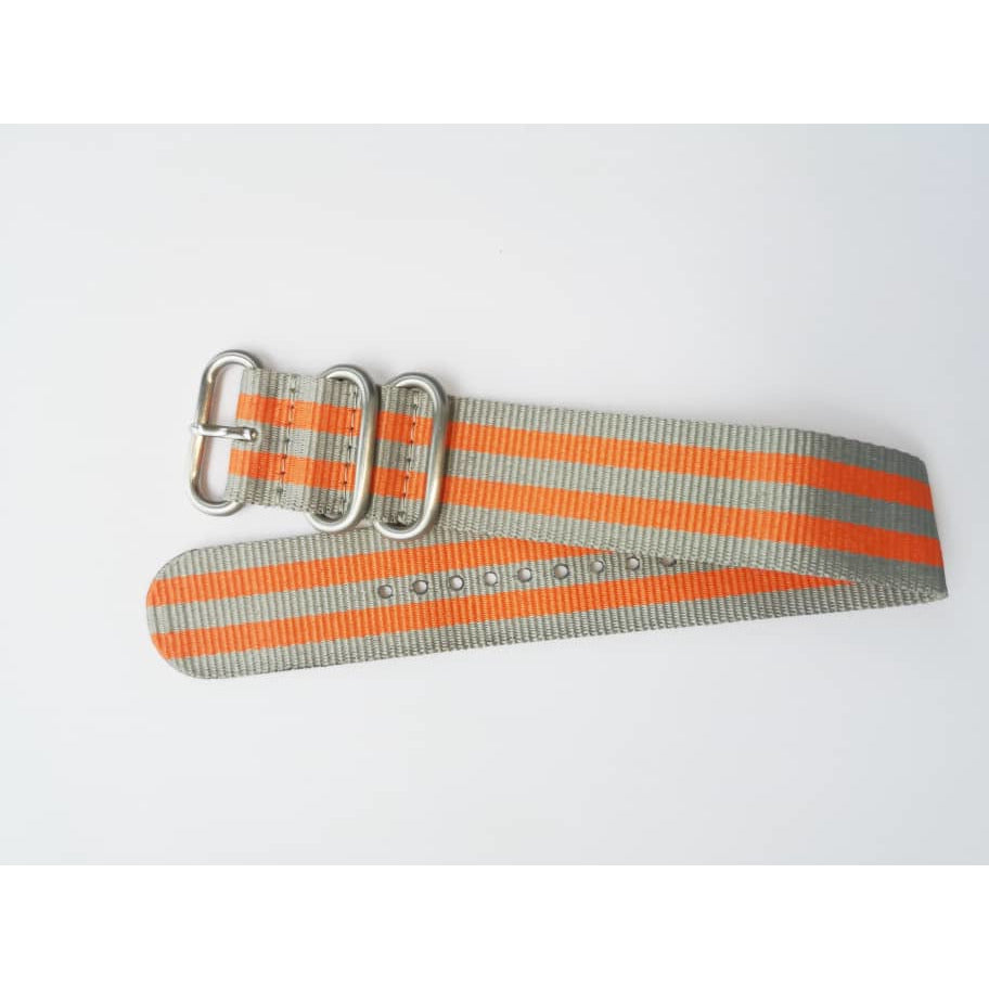 Grey & Orange Classic Nato Strap - Red Army Watches Malaysia