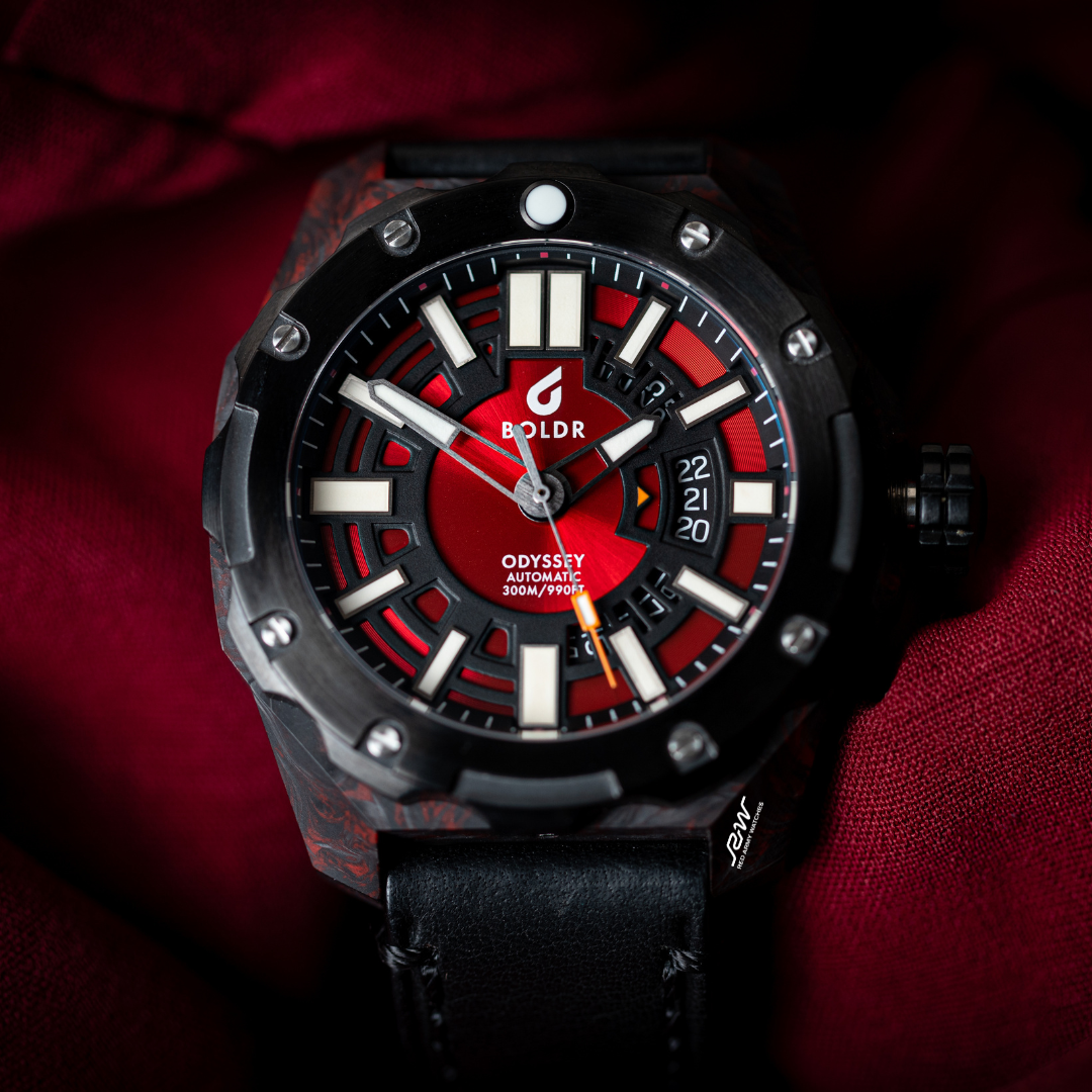 BOLDR Odyssey Carbon Red - Red Army Watches 
