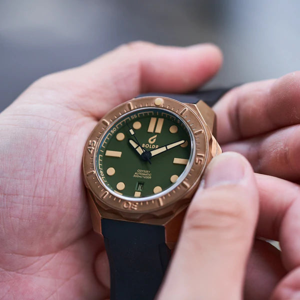 BOLDR Odyssey Bronze Pine Green - Red Army Watches 