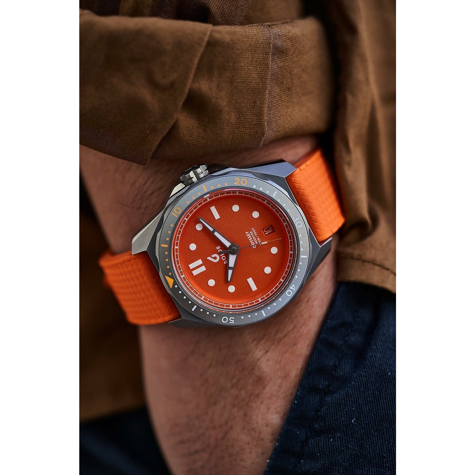 BOLDR Odyssey Freediver Citrus Orange - Red Army Watches 