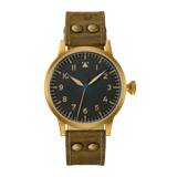 LACO PILOT WATCH ORIGINAL SAARBRUCKEN BRONZE 45 MM AUTOMATIC