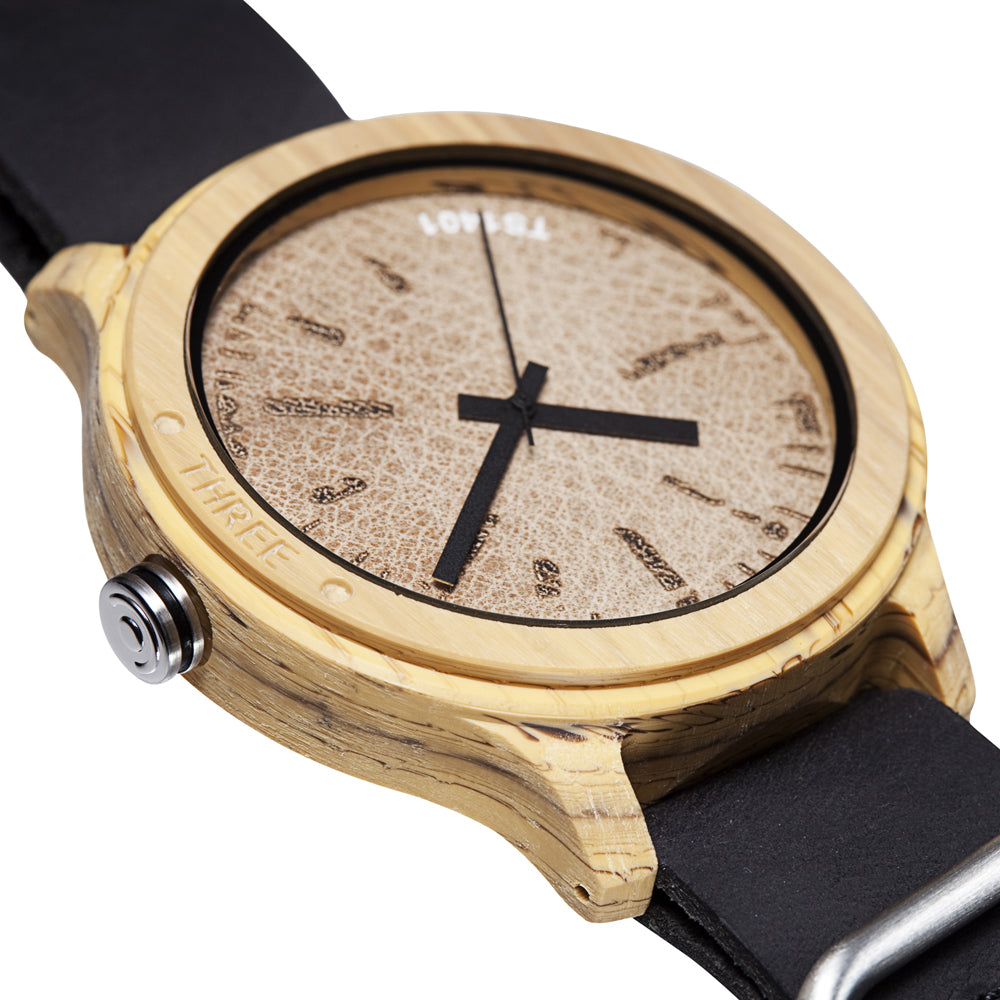 TACS Nature L Woodgrain Light Brown - Red Army Watches Malaysia