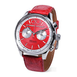 ALEXANDER SHOROKHOFF Neva Chrono Wavy guilloche red with silver sub-dials - Red Army Watches 