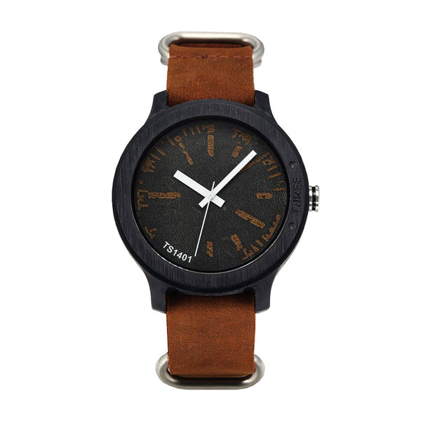 TACS Nature L Rustic Woodgrain Black - Red Army Watches Malaysia